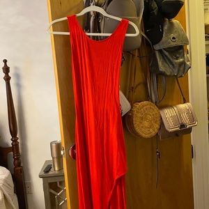 Red maxi dress